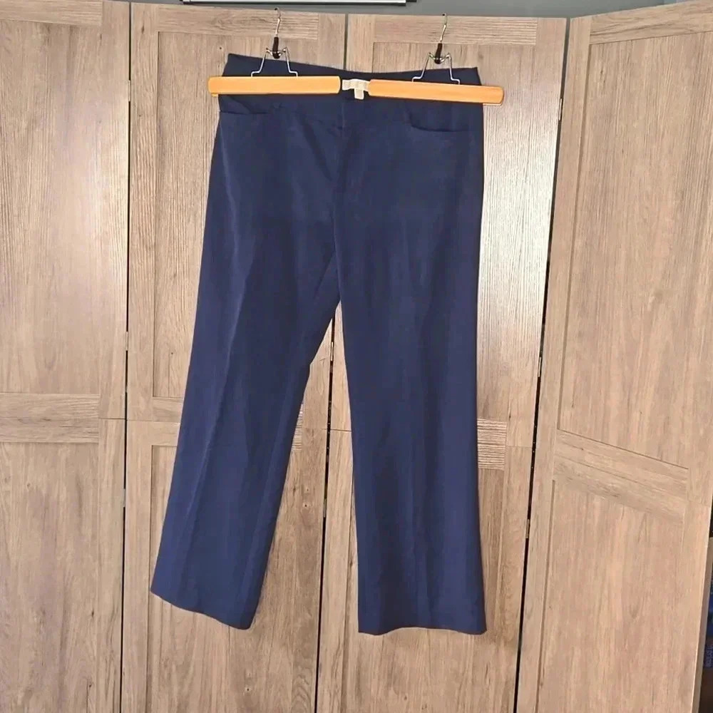 Michael Kors women's navy straight leg pants